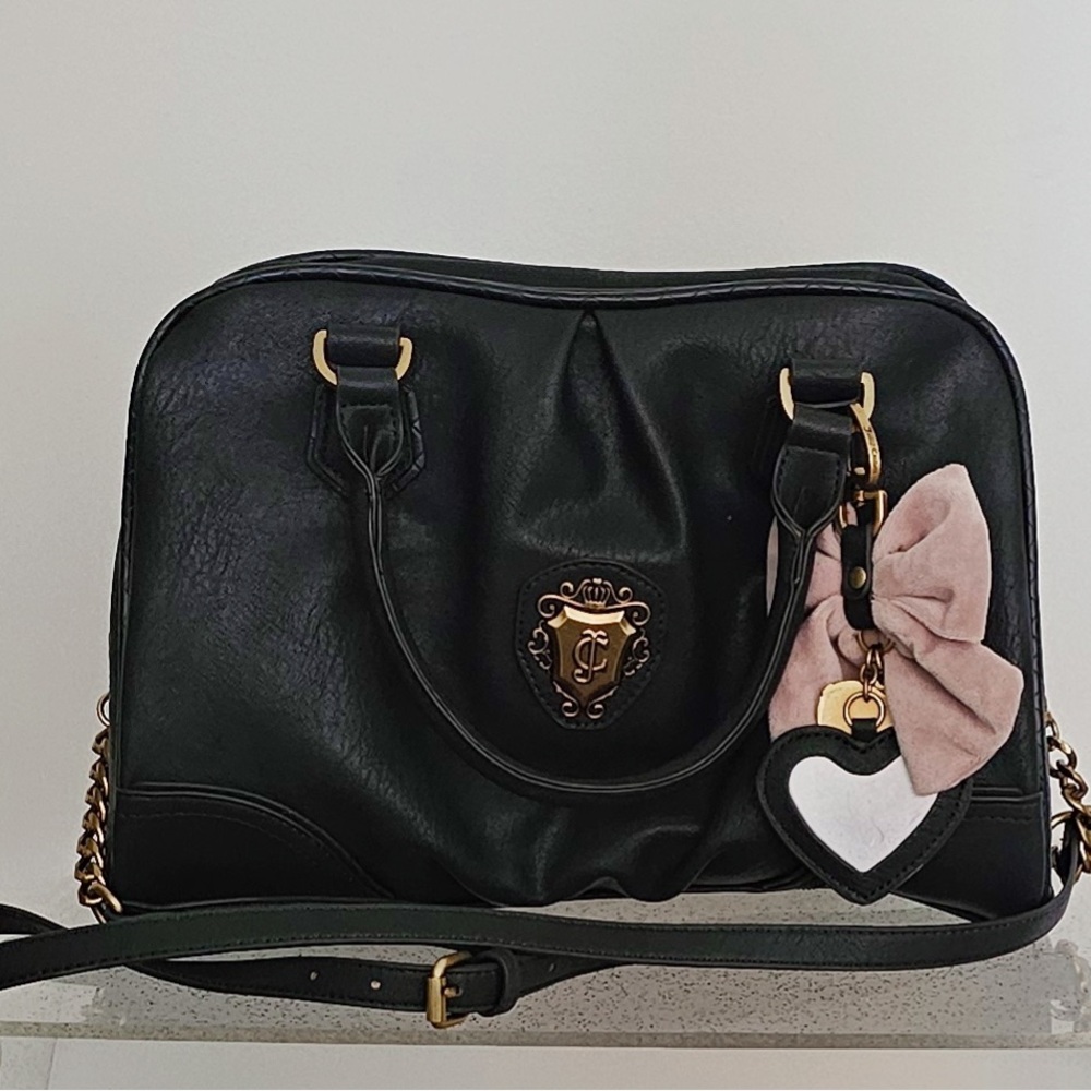 Juicy Couture chocolate brown Crossbody Bag with Pink Bow